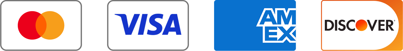 Mastercard, Visa, American Express